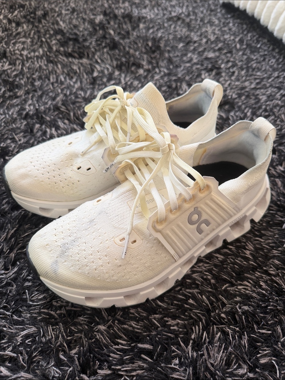 On Cloud White Lightweight Running Shoes